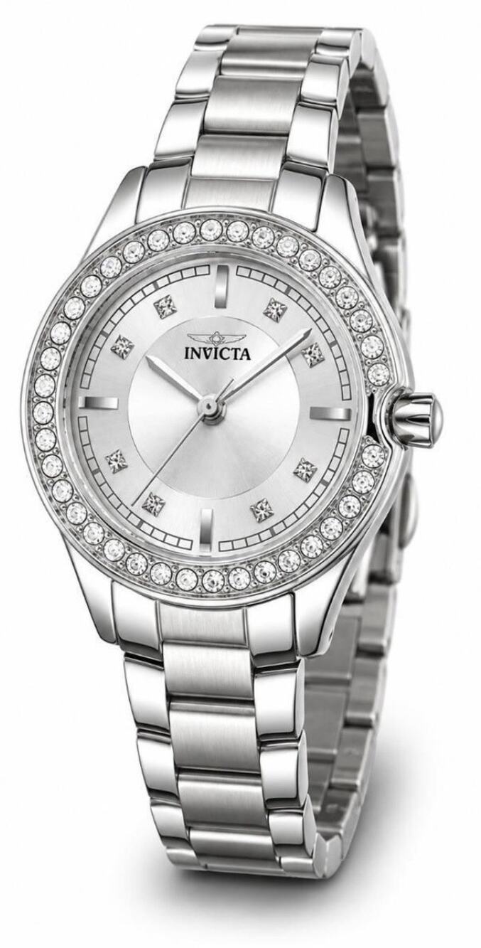 Invicta Angel Women's Watch - 30mm, 70277 Silver W/Silver Dial New
